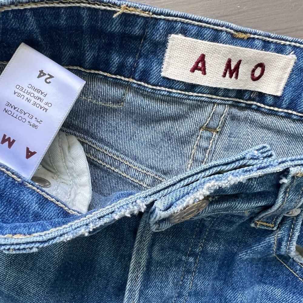 AMO babe thrifted with destroy distressed jeans cropped casual ankle - Picture 8 of 8